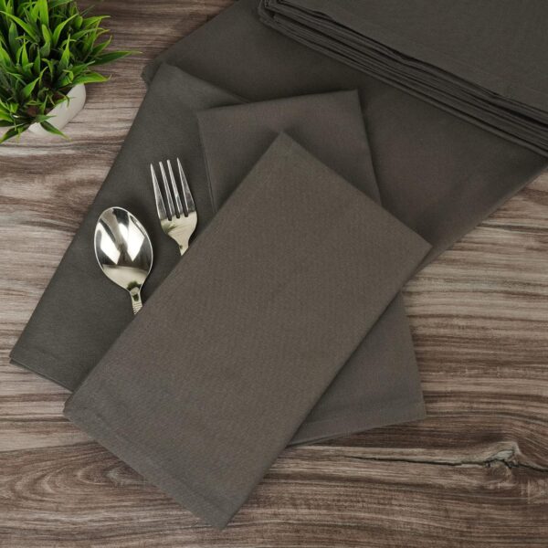 Charcoal Grey Napkins | 100% Cotton Dinner Napkins