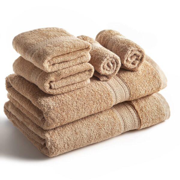 Daily Use 6 Piece Towels Set, Linen