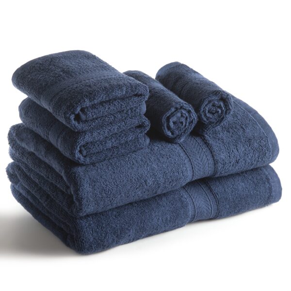 Daily Use 6 Piece Towels Set, Navy