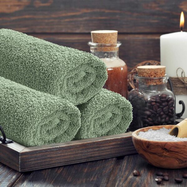 Daily Use 6 Piece Towels Set, Sage Green - Image 5