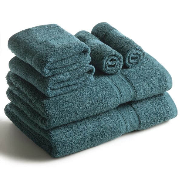 Daily Use 6 Piece Towels Set, Teal