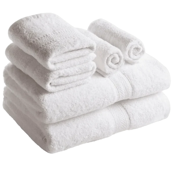 Bathroom towel set | Daily Use 6 Piece Set, White