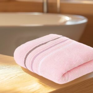 Soft Face Towel – Pastel Pink | 500 GSM Combed Cotton | Sajal Textiles
