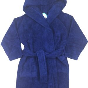 Hooded Terry Bathrobe – Blue