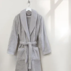 Plush Terry Bathrobe – Grey
