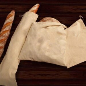 Reusable Cotton Bread Bag – Beige