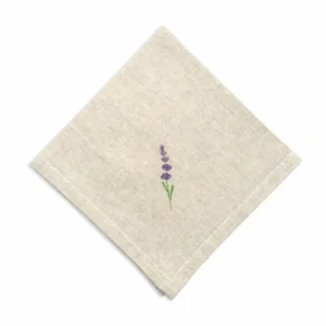 Matted Corner Linen Napkin – Cream